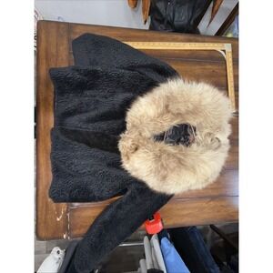 Grandella II Sportowne Jacket Coat Womens Faux Fur Lined Black Est Size Small